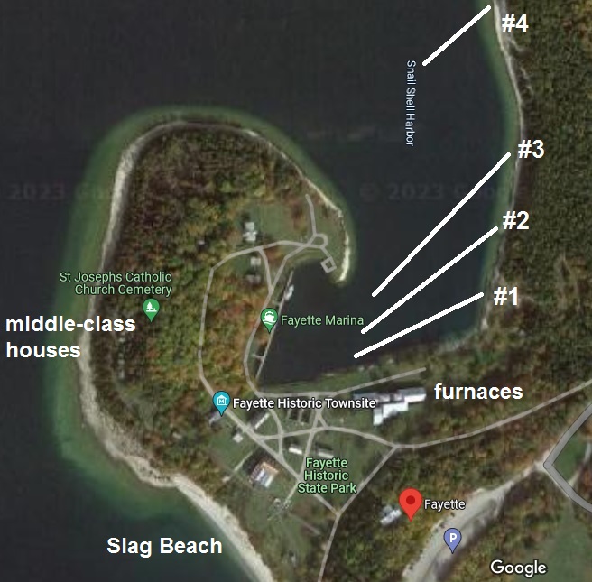 Aerial view of the ghost town of Fayette.