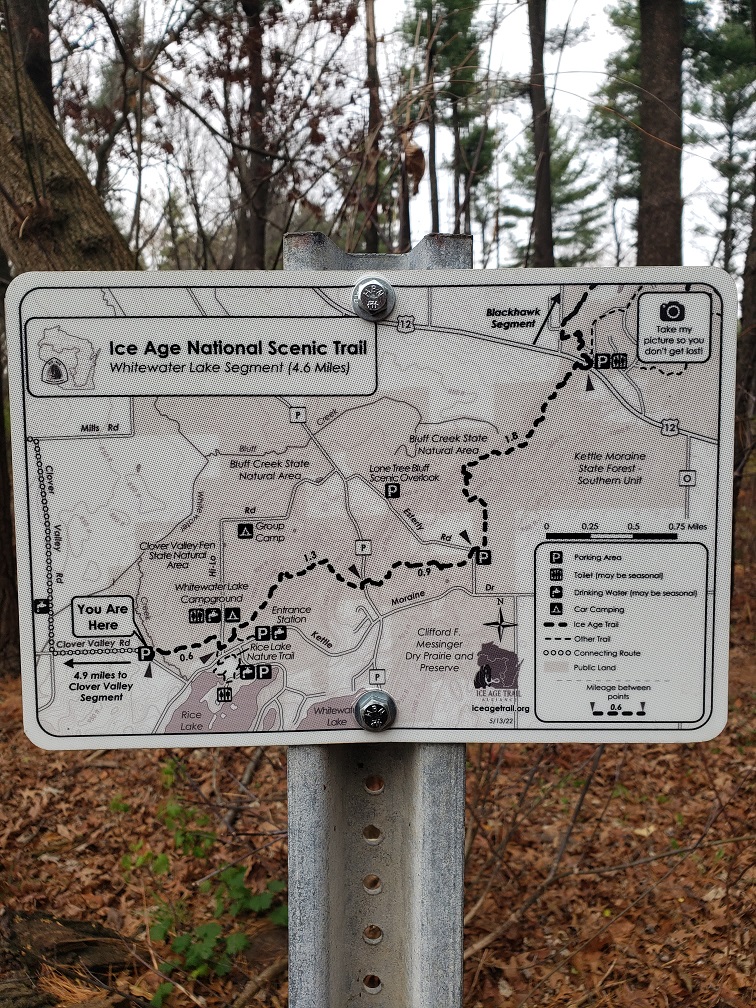 map of the IAT Whitewater Lake segment